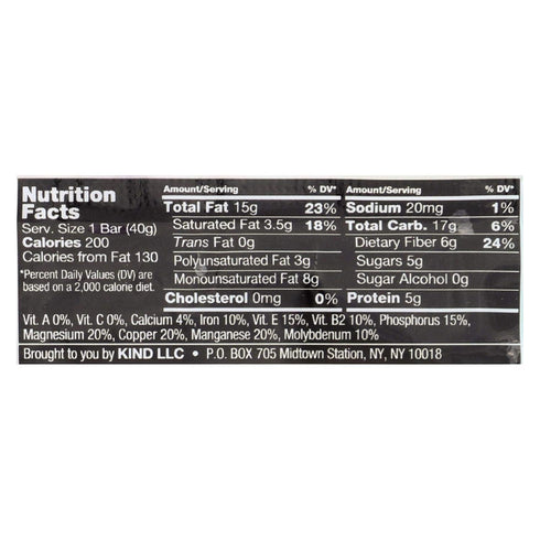 1.4 oz Pack 12 Kind Bar - Dark Chocolate Cinnamon Pecan - Bars