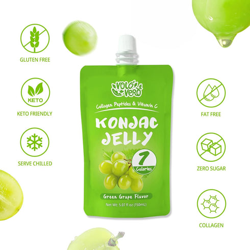Pack, 20 Pack, 0 VOLO VERO Drinkable Konjac Jelly Variety Low Calories, Sugar, Vegan, Gluten Free, Keto, Vitamin C