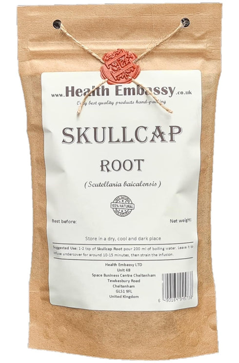 Health Embassy Skullcap Root | Scutellaria baicalensis | Loose Herbal Tea, 50g