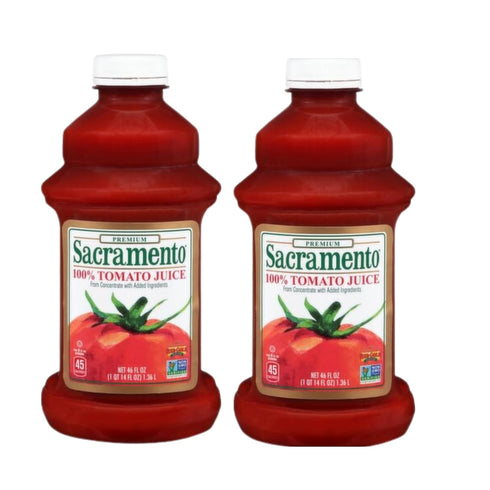 Voodoux Sales Sacramento Tomato Juice 46oz Plastic Bottle (Pack of 2) Packaged in a