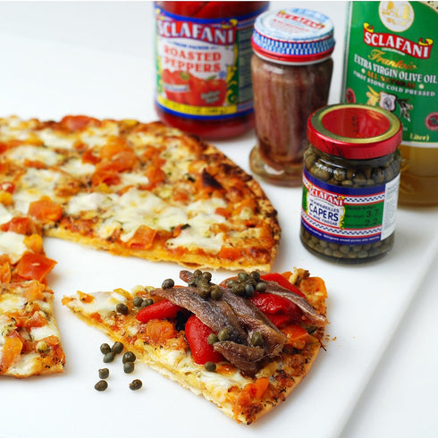 Gus Sclafani Fine Italian Imports 3.35 Oz (4 Pack) Fillets of Anchovies in Pure Olive Oil Jars Nt Wt Ea