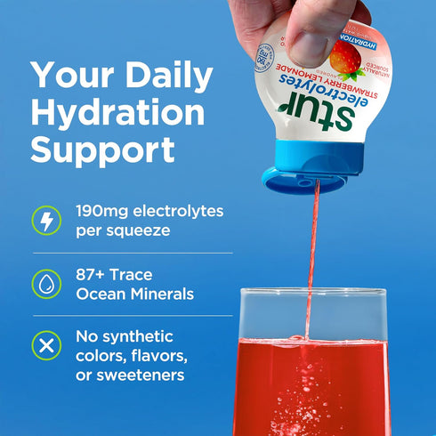 5 90 Stur Electrolyte Water Enhancer | Sweetened with Stevia | High in Antioxidant Vitamin C | Sugar Free | Zero