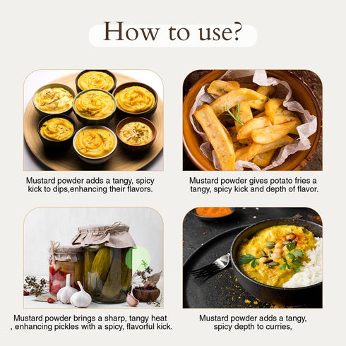 1.76 oz Geo-Fresh Organic Yellow Mustard Powder - Dry Mustard Powder for Cooking - Ground Yellow Mustard Seed - Stone