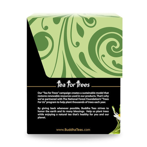 Buddha Teas - Feverfew & Lemongrass Organic Herbal Tea - Caffeine Free, 18 Tea Bags (Pack of 1)