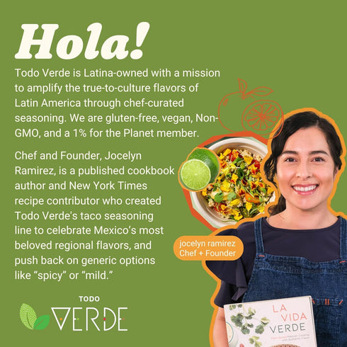 Packets (3 Pack) Carnitas Taco Seasoning - Todo Verde | Chef Curated Blends with Porcini Mushroom & Black Garlic |