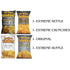 Generic Pack 4, 6 oz The Whole Shabang Potato Chips Variety of Extreme, Extreme Kettle, Extreme Crunchies, Original.