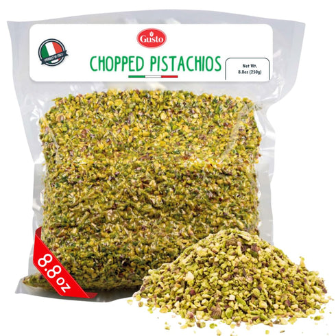 8.8 oz (250 Pistachios Chopped, g), Pistachios Raw unsalted, chopped Pistachio nuts for ice cream sundaes, Gusto Etna