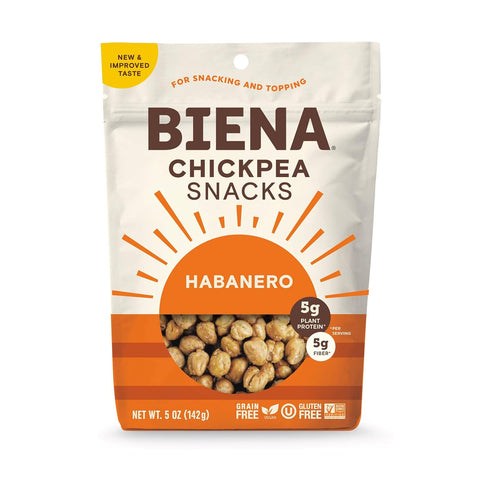 5 Biena Foods, Chickpea Snack Habanero, Ounce