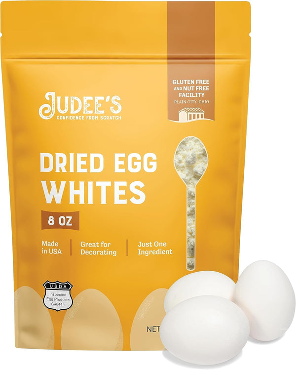 Judee's Gluten Free Dried Egg White Protein Powder - Pasteurized, Gluten-Free &