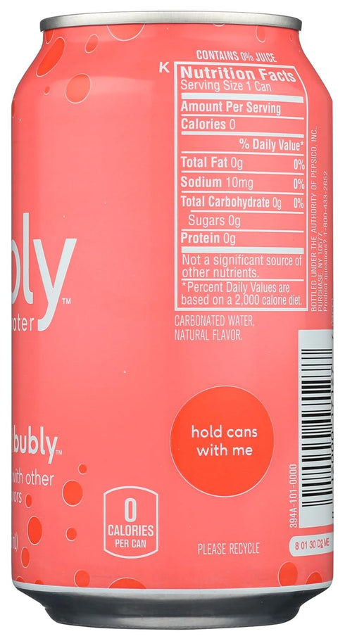 12 oz Bubly Sparkling Water, Grapefruit