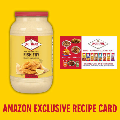 5.50 Lbs Pack) Louisiana Fish Fry - New Orleans Style Lemon Fish Fry - Gallon (Gift