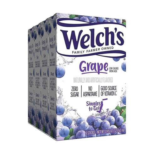 Welch's Grape Singles To Go Drink Mix, 0.45 OZ, 6 CT (Pack