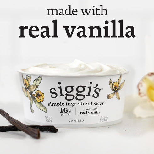 4 Pack, 21.2 OZ Siggi's Vanilla Non Fat Yogurt