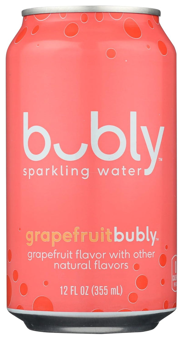 Bubly Sparkling Water, Grapefruit, 12 oz