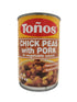Toos Chickpeas with Pork in Vegetable Sauce, Traditional Central American Recipe, Canned Meal,