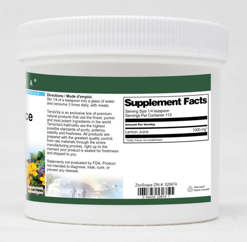 Terravita (4 oz, 520674) Lemon Juice Powder ZIN: