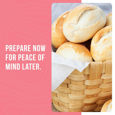 48 10 6 72 Augason Farms Bread and Roll Mix Can Emergency Food Supply, Servings, Year Shelf Life - Makes Loaves