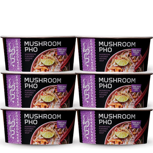 Snapdragon Mushroom Pho Instant Noodle Bowls | Mushroom Flavor Broth with Rice