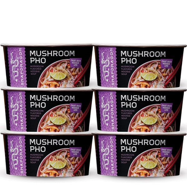 Snapdragon Mushroom Pho Instant Noodle Bowls | Mushroom Flavor Broth with Rice
