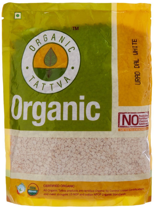 4 Organic Urad Dal Black Split Pounds, USDA Organic - Organic Tattva