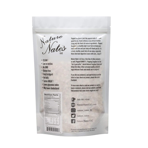 Nature Nate’s Popped Sorghum, Organic Ghee Butter, Keto & Gluten Free Healthy Snacks, 4.3 Ounce