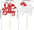 Ephlyn 24Pcs Mushroom Oh Baby Cupcake Toppers Glitter Mushroom Baby Shower Cake Topper Decorations for Spring Mushroom