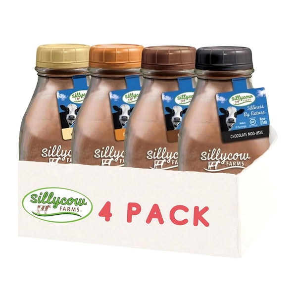 Sillycow Farms Hot Chocolate Variety Pack | Chocolate,Truffle, Moo-Usse & Marshmallow Swirl