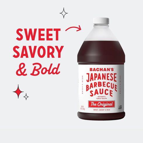 85 Oz, Bachan's Japanese Barbecue Sauce - Original, Half Gallon Jug, Cold-Filled, Non GMO, No Preservatives, Vegan