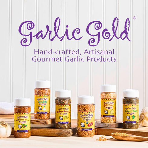Garlic Gold Toasted Nuggets, Crunchy Roasted Garlic Seasoning, USDA Organic Salad Topper, Keto Paleo Friendly (3 Pack)