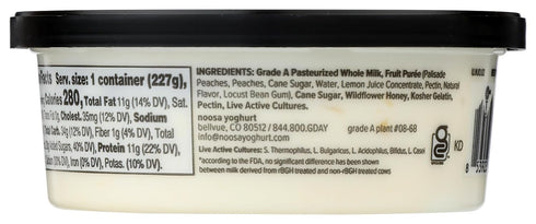 8 OZ NOOSA Peach Yoghurt