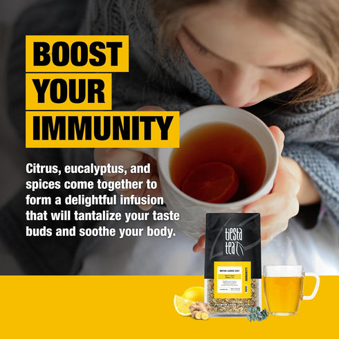 200 16 oz Tiesta Tea - Meyer Lemon Zest, Loose Leaf, Zesty Lemon Herbal Tea, Premium Caffeine Free Blend, Make Hot
