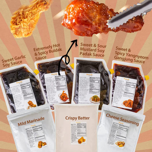 2.2 LB (1kg), 1 pack Foodrella Korean Taste Crispy Fried Chicken Cheese Seasoning Mix, Frying Powder Mix, Product
