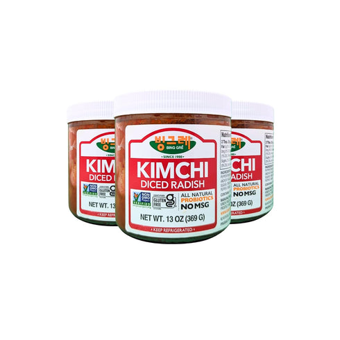 BINGGRE DICED RADISH KIMCHI 13OZ FRESH KOREAN KIMCHEE IN KIM CHI kimichi
