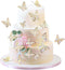 Ercadio 30 Pack 3D Butterfly Cake Toppers - Gold, Waterproof Mix Sizes, Cupcake Picks for Baby Shower, Party