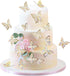 Ercadio 30 Pack 3D Butterfly Cake Toppers - Gold, Waterproof Mix Sizes, Cupcake Picks for Baby Shower, Party