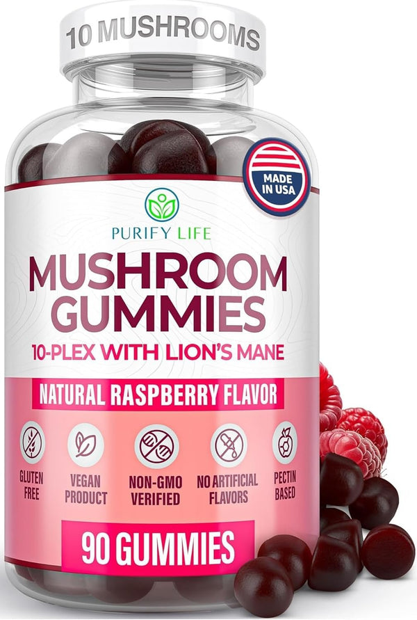 World's First Mushroom Complex Gummies with Lions Mane, Immune Support & Stress
