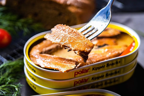 3.53-Ounce (Pack 12), 90% MW Polar Herring, Kipper Snacks, of Less Sodium, Ready to Eat Canned Fish, Good Source