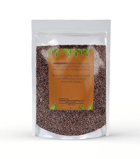8 oz, Unpretentious Brown Mustard Seeds, Sharp & Strong, Condiments & Sauces, Versatile Seasoning