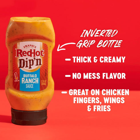 12 oz (Pack 6) Frank's RedHot Dip'n Buffalo Ranch Sauce, fl