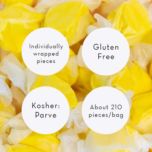 3 lb Sweet Candy Company Salt Water Taffy Individually Wrapped - Salt Water Taffy Candy Bulk, Old Fashioned Banana