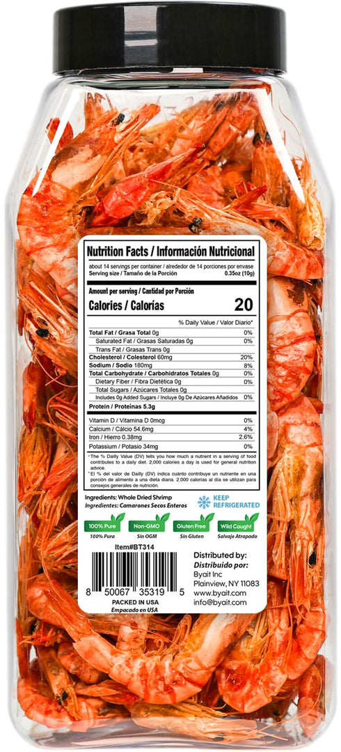 (5 oz) (4 oz) Byait Bundle Whole Dried Shrimp and Dried Japanese Sakura Shrimp