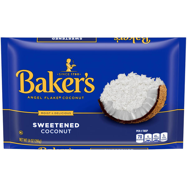 Baker's Bakers Sweetened Angel Flake Coconut, 14 oz Bag