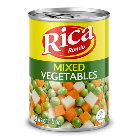 15 Oz (Pack 12) RICA RONDO MIXED VEGETABLES Can