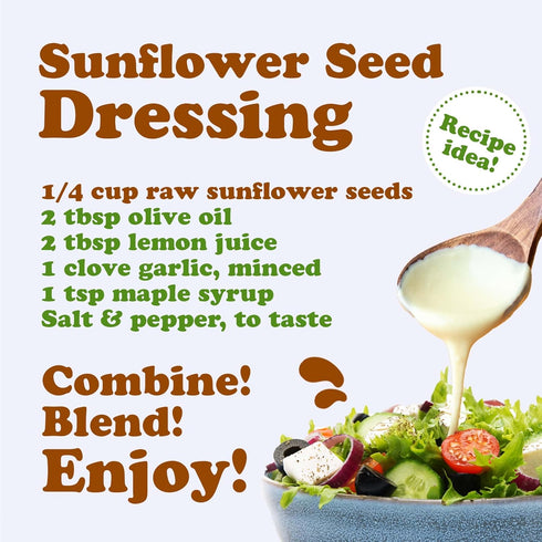 4 Food to Live Sunflower Seeds, Pounds Non-GMO Verified, Kernels, No Shell, Kosher, Raw, Vegan, Sirtfood, Bulk