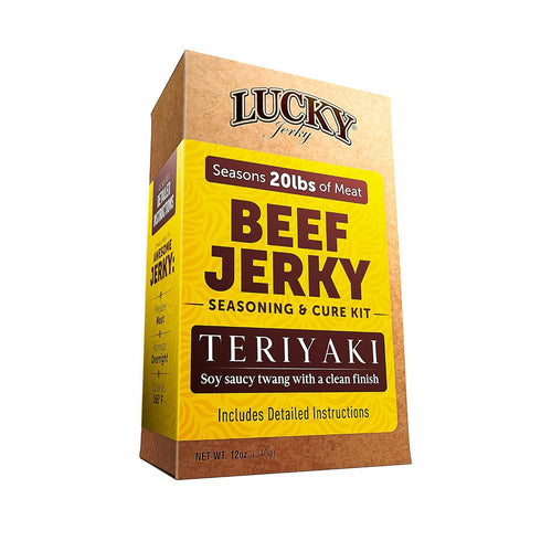 Lucky Jerky Teriyaki DIY Jerky Seasoning Kit - Seasons 20 lbs of Meat