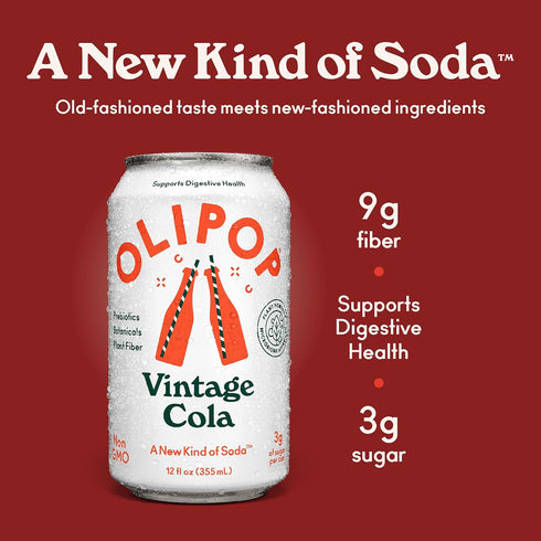 12 Oz Olipop Vintage Cola, Soda, Fl Can