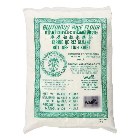 W&E Mart Glutinous Rice Flour 16 Ounce Sourced for online Grocery