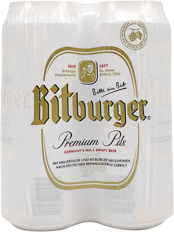 Bitburger , Pilsner, 4pk, 16.9 Fl Oz Cans