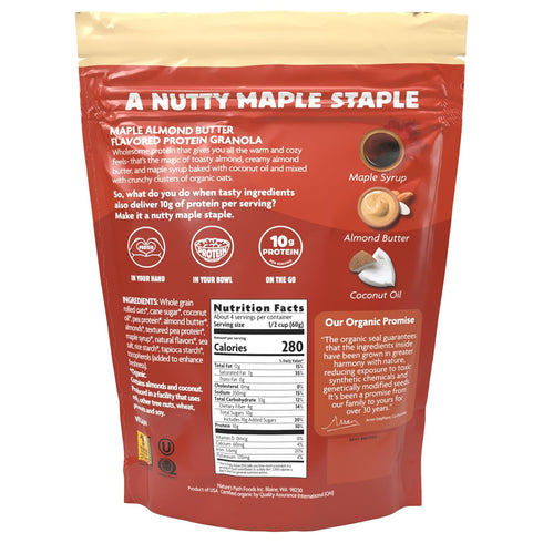 10 (Pack 6) Nature's Path Organic Maple Almond Butter Protein Granola, Ounce