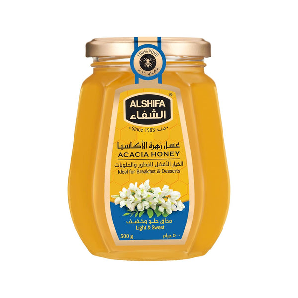 ALSHIFA Acacia Honey 17.63oz (500g) | Pack of 1 | Unique &